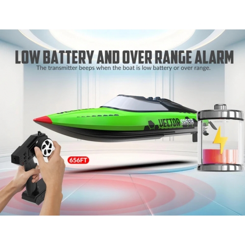 Volantex RC Vector SR65B High-Speed Brushless RC Boat 60km/h Self-righting Reverse 792-7GR RTR - Green