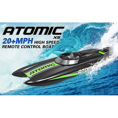 VOLANTEXRC AtomicXS Remote Control Boat for Kids Play in Pool Easy Running 795-5 RTR - Brushed / Black