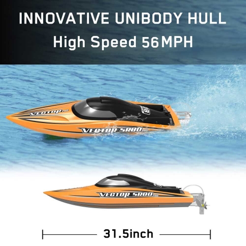 VolantexRC Vector SR80 Pro Super High Speed Boat with Auto Roll Back Function and All Metal Hardwares 798-4P PNP