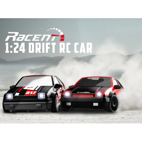 RACENT Drift Master Car 1/24 4WD SC24A07 926BRB2 - Brushed / Black