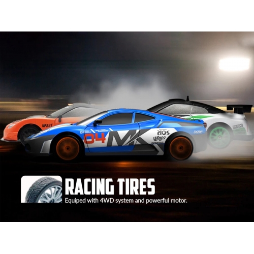 RACENT Speedster Drift Car 1/24 4WD SC24A09  926DBB2 - Brushed / Blue