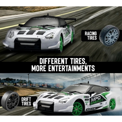 RACENT Drift King Car 1/24 4WD SC24A11 926WB2 - Brushed / White